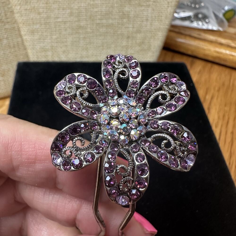 Cara New York Rhinestone Hair Pin Elegant Fancy Wedding Prom Formal Gorgeous 189